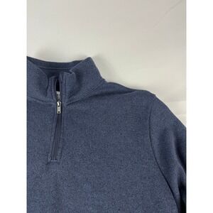 Old Navy Mens Blue Marled Knit 1/4 Zip Pullover Sweater XL